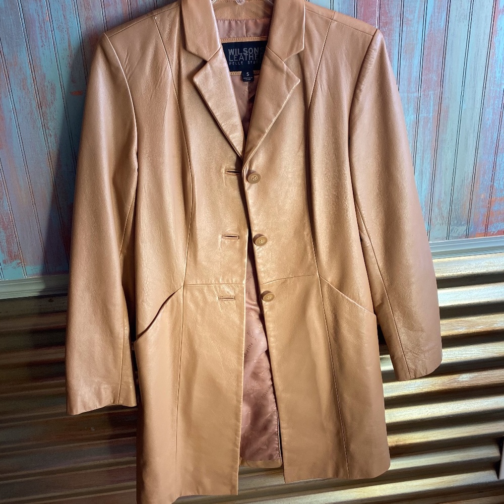 Wilson's Leather Pelle Studio Trench Coat